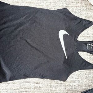Nike Black Tank Top with White Logo